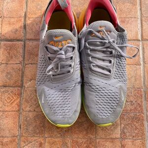 Nike Air Gray with Orange and Yellow Highlights